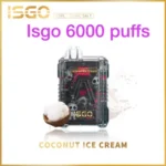 ISGO 6000 Puffs Coconut Ice Cream Disposable Vape in Dubai UAE