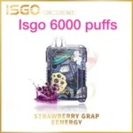 ISGO 6000 Puffs Strawberry Grape Energy Disposable Vape in Dubai UAE