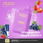 ISGO BAR 10000 Puffs Strawberry Grape Energy Disposable Vape in Dubai UAE