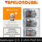 Geekvape Q Pod Cartridge 3ml 0.4Ω mesh coil refillable pod for Wenax Q and Sonder Q