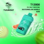 Tugboat T12000 Disposable Vape 50mg Watermelon Bubble Gum