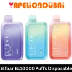 Elf Bar BC10000 Puffs Disposable Vape with LED screen, rechargeable battery, and mesh coil