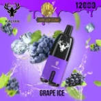 KALYAN Pro 12000 Puffs Grape Ice 50mg Disposable Vape