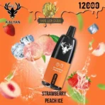 KALYAN Pro 12000 Puffs Strawberry Peach Ice Disposable Vape