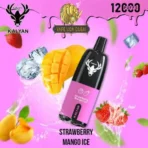 KALYAN Pro 12000 Puffs Strawberry Mango Ice 50mg Disposable Vape