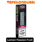 HQD Cuvie Slick 6000 Puffs Lemon Passion Fruit vape combines tangy lemon and sweet passion fruit with a 1400mAh battery and mesh coil for smooth vaping