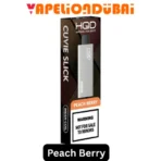 HQD Cuvie Slick 6000 Puffs Peach Berry disposable vape with 1400mAh battery and mesh coil – juicy mix of peaches and berries for a fruity vape hit