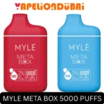 MYLE META BOX 5000 Puffs with 2% nicotine, 12ml e-liquid, and 400mAh battery – compact and long-lasting disposable device