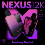 Pod Salt Nexus 12000 Puffs Raspberry Menthal Disposable Vape