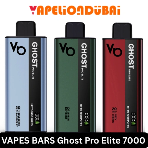 Vapes Bars Ghost Pro Elite 7000 Puffs – Smart E-liquid & Power Dashboard, 20mg Nicotine