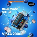 Vozol Vista 20000 Puffs Blue razz Ice vape in Dubai with 24ML e-liquid and LED display