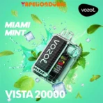 Vozol Vista 20000 Puffs Miami Mint in Dubai with 24ML e-liquid and LED display