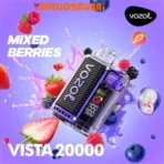 Vozol Vista 20000 Puffs Mixed Berries in Dubai with 24ML e-liquid and LED display