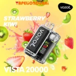Vozol Vista 20000 Puffs Strawberry Kiwi in Dubai with 24ML e-liquid and LED display.