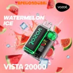 Vozol Vista 20000 Puffs Watermelon Ice vape in Dubai with 24ML e-liquid and LED display