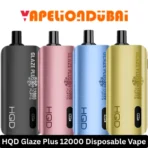 HQD Glaze Plus 12000 Puffs vape with rechargeable design and a variety of flavors.