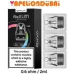 OXVA NeXlim 0.6Ω replacement pod cartridge with 4ml e-liquid capacity for RDL vaping