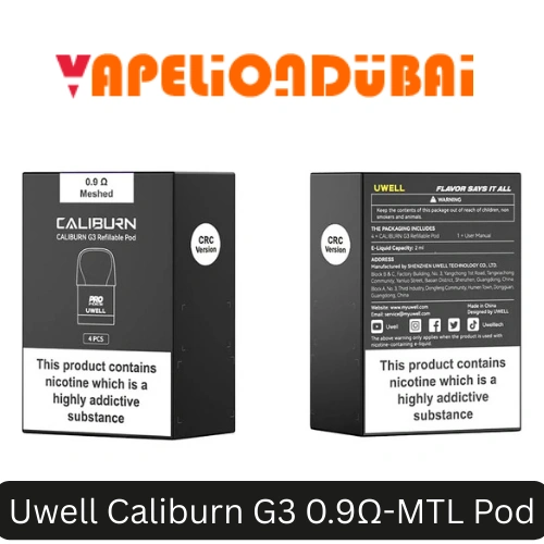 Uwell Caliburn G3 0.9Ω Mesh Coil Pod for mouth-to-lung vaping