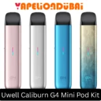 Uwell Caliburn G4 Mini Pod Kit with advanced flavor technology and adjustable airflow