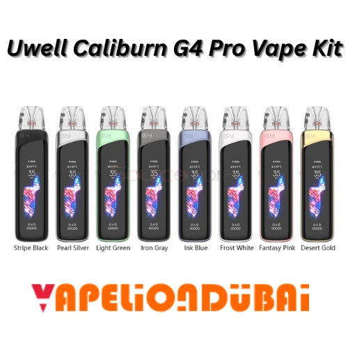 Uwell Caliburn G4 Pro pod kit with 2.51-inch touchscreen and 1800mAh battery