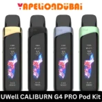 Uwell Caliburn G4 Pro vape Kit with touchscreen interface and customizable vaping modes