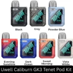 Uwell Caliburn GK3 TENET 25W Pod System with 1000mAh battery and 2.5ml pod
