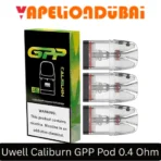 Uwell Caliburn GPP Pod Cartridge 0.4Ω 3ml for Direct Lung (DL) vaping
