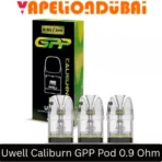 Uwell Caliburn GPP Pod Cartridge 0.9Ω 3ml for Mouth-to-Lung (MTL) vaping