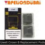 Uwell Crown B Replacement Pods 2ml pack with adjustable airflow and side-fill design