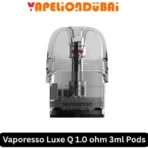 Vaporesso LUXE Q 1.0ohm (MTL) Mesh Coil 3ml Pod with increased e-liquid capacity