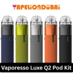 Vaporesso Luxe Q2 Pod Kit with sleek design, adjustable airflow, and USB-C charging