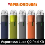 Vaporesso Luxe Q2 Pod Kit with sleek design, adjustable airflow, and USB-C charging