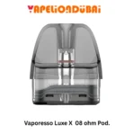 Vaporesso LUXE X 0.8Ω Pod Cartridge for MTL vaping, mesh coil for smooth flavor