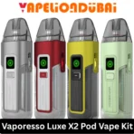 Vaporesso Luxe X2 Pod Vape Kit featuring adjustable airflow, COREX 2.0 technology, and sleek design for premium vaping experience