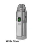 Vaporesso Luxe X2 Pod Vape Kit in White Silver, featuring adjustable airflow and COREX 2.0 technology for rich flavor and vapor