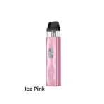 Vaporesso Xros 4 Mini Pod Kit in ice pink with 30W power, 1000mAh battery, adjustable airflow, and USB Type-C charging