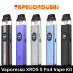 Vaporesso XROS 5 Pod Kit with a 1500mAh battery and 3ml pod capacity for a long-lasting vaping experience