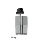 Vaporesso XROS Cube Pod Kit in Grey, featuring clear pod, adjustable airflow, and 360° LED lighting