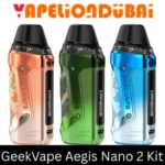 GeekVape Aegis Nano 2 Kit with 1100mAh battery, adjustable airflow, and dual coil options for smooth vaping