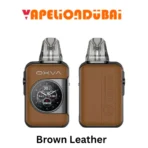 Oxva Xlim SQ Pro 2 Pod Kit in Brown Leather with touchscreen and 1600mAh battery
