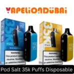 Pod Salt 35000 Puffs Disposable Vape with HIT Boost Technology and LED display in Dubai