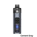 Uwell Typhos Pod System Kit in Cement Gray with matte finish and 2000mAh battery