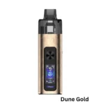 Uwell Typhos Pod System Kit in Dune Gold with polished golden finish and long-lasting battery