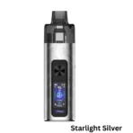 Uwell Typhos Pod System Kit in Starlight Silver with polished shine and 2000mAh battery
