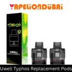 Uwell Typhos Replacement Pods with 6ml capacity and dual and single mesh coils