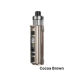 VOOPOO Argus Pro 2 Pod Kit Cocoa Brown with leather texture and matte metallic frame.