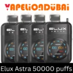 Elux Astra 50000 Puffs vape in Dubai featuring a smart display, USB-C charging, and dual mesh coils for long-lasting, rich flavor.