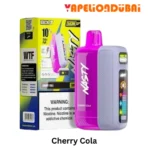Nasty Bolt 50000 Puffs Cherry Cola disposable vape with fizzy cola and sweet cherry flavor and fifty milliliter e-liquid capacity
