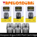 Voopoo Argus E40 Pod Cartridge 2-pack – refillable pods with 4.5mL capacity, side-fill design, and magnetic connection, compatible with PnP X coils