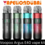 VOOPOO Argus E40 Vape Kit – 1800mAh device with 4.5mL PnP-X pods and adjustable 5–40W output for MTL, RDL, and DTL vaping